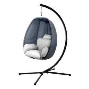 Outdoor Hanging Egg Swing Chair - Grey