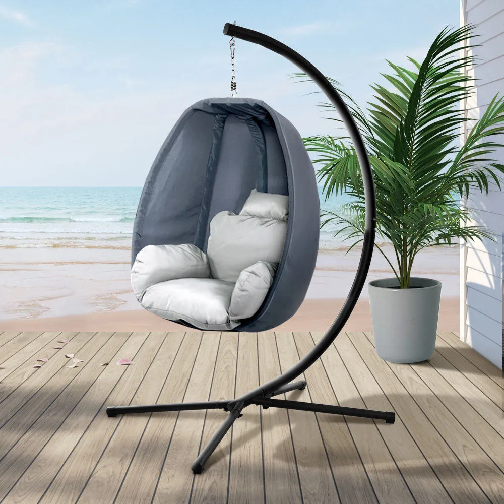 Outdoor Hanging Egg Swing Chair - Grey