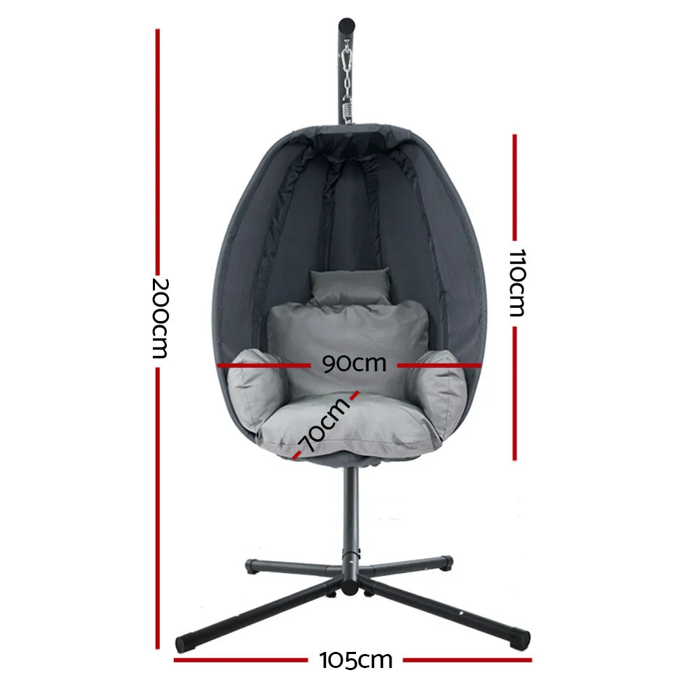 Outdoor Hanging Egg Swing Chair - Grey