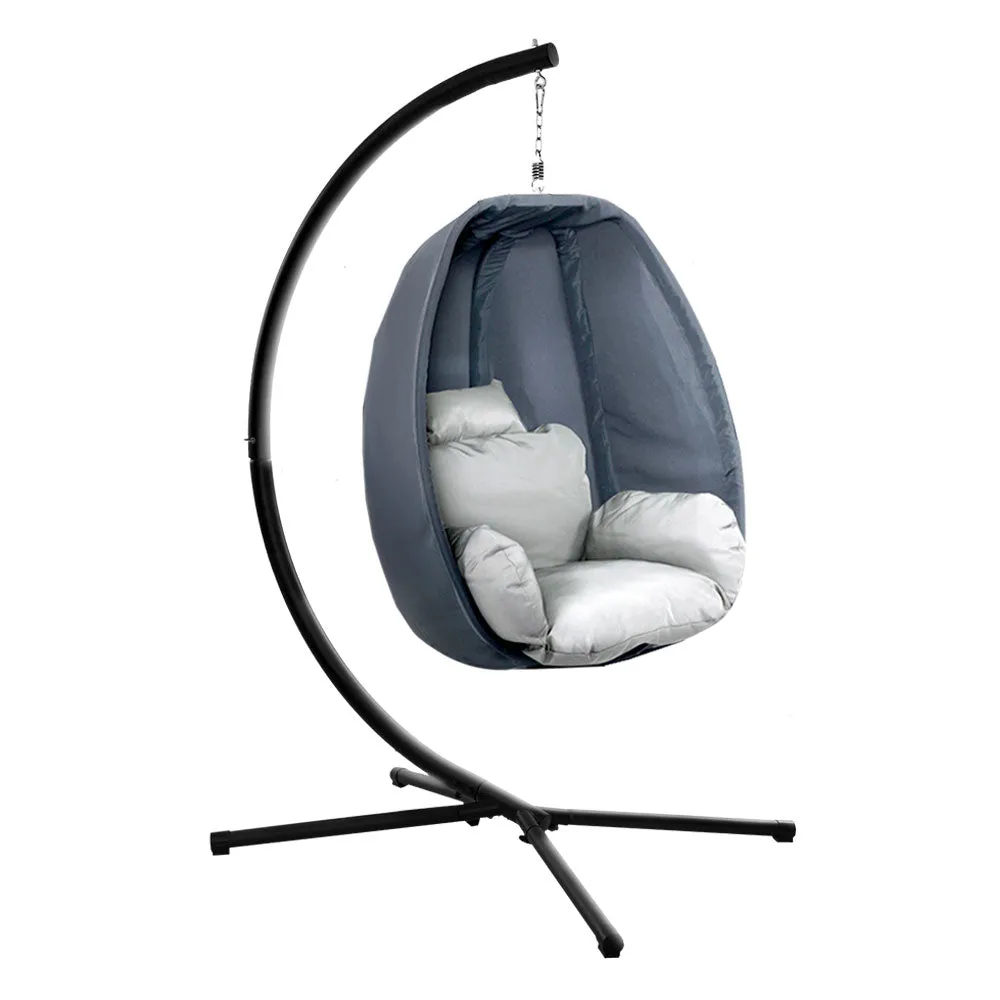 Outdoor Hanging Egg Swing Chair - Grey