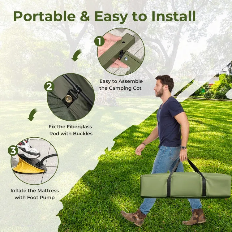 Outdoor Portable Camping Folding Tent with Inflatable Mattress
