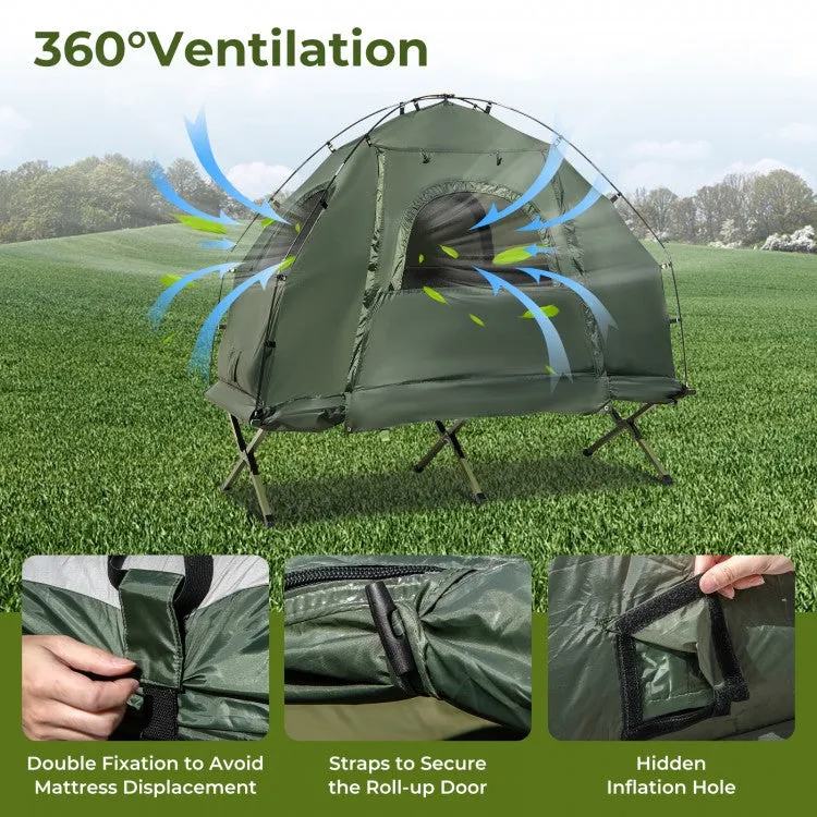 Outdoor Portable Camping Folding Tent with Inflatable Mattress