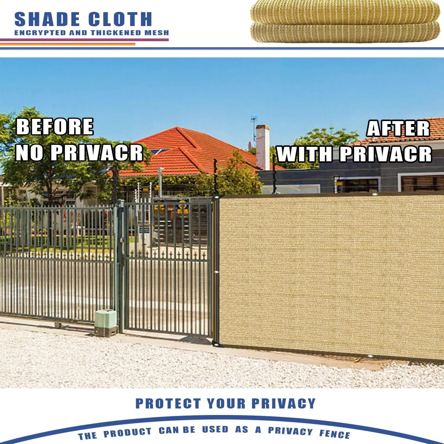 Outdoor Shade Net Sun Shade Sail Garden Privacy Fence Screening Mesh Tarp Greenhouse Sun Shade Net Sail UV Block Canopy for Balcony Courtyard Plants Sunscreen,5/6/8m,1-20m(5x6m)