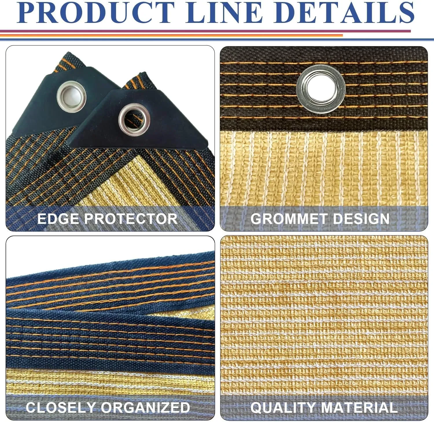 Outdoor Shade Net Sun Shade Sail Garden Privacy Fence Screening Mesh Tarp Greenhouse Sun Shade Net Sail UV Block Canopy for Balcony Courtyard Plants Sunscreen,5/6/8m,1-20m(5x6m)