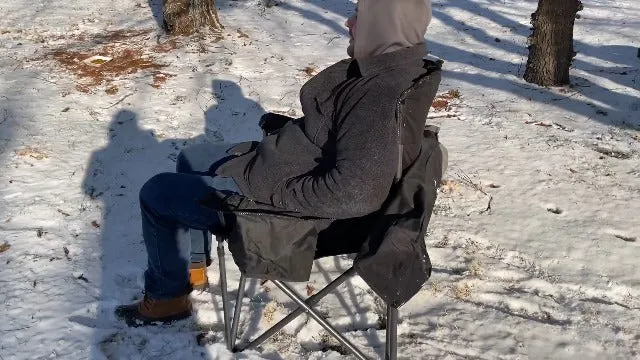 Oversized Camping Folding Chair,Heavy Duty Support 450 LBS Steel Frame Collapsible