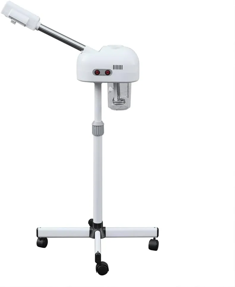 Ozone Facial Steamer with Hot Mist Function, Can Use at Home and Beauty Salon, Extract Blackheads, Rejuvenate and Humidifier Hydrate Your Face Skin for Youthful Complexion, Adjustable Height