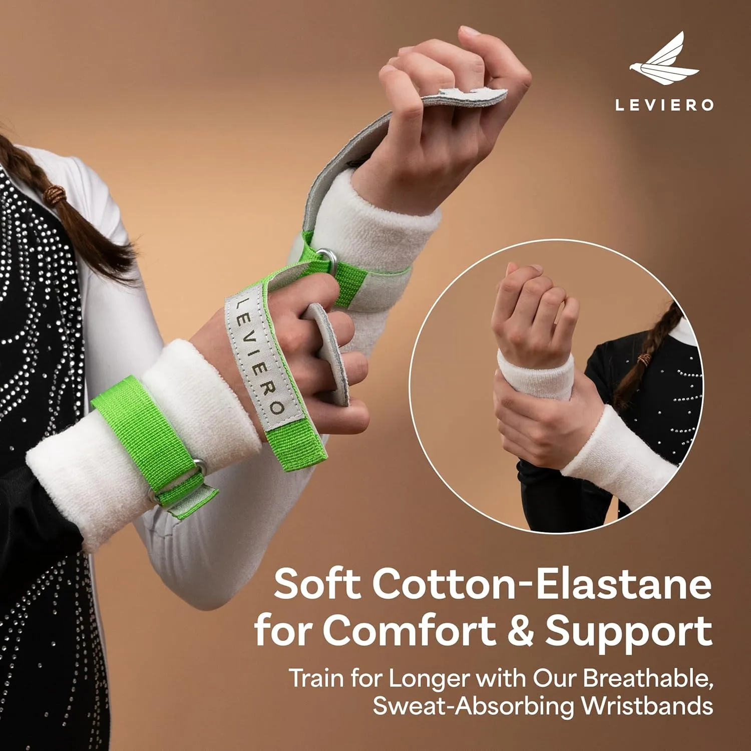 Palmies Gymnastics Grips, Grips for Gymnastics, Multipurpose Soft Leather Grips with Adjustable Finger Holes, Weightlifting, Kettlebell, Cross Training Workouts for Kids and Youths