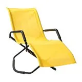 Patio Lounger Chair with Adjustable Headrest Recliner Padded 59.7"