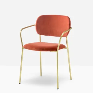 Pedrali Jazz 3704 padded chair with armrests