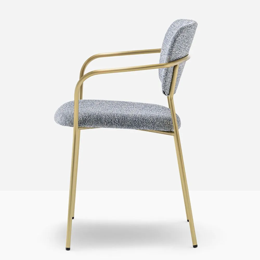 Pedrali Jazz 3704 padded chair with armrests