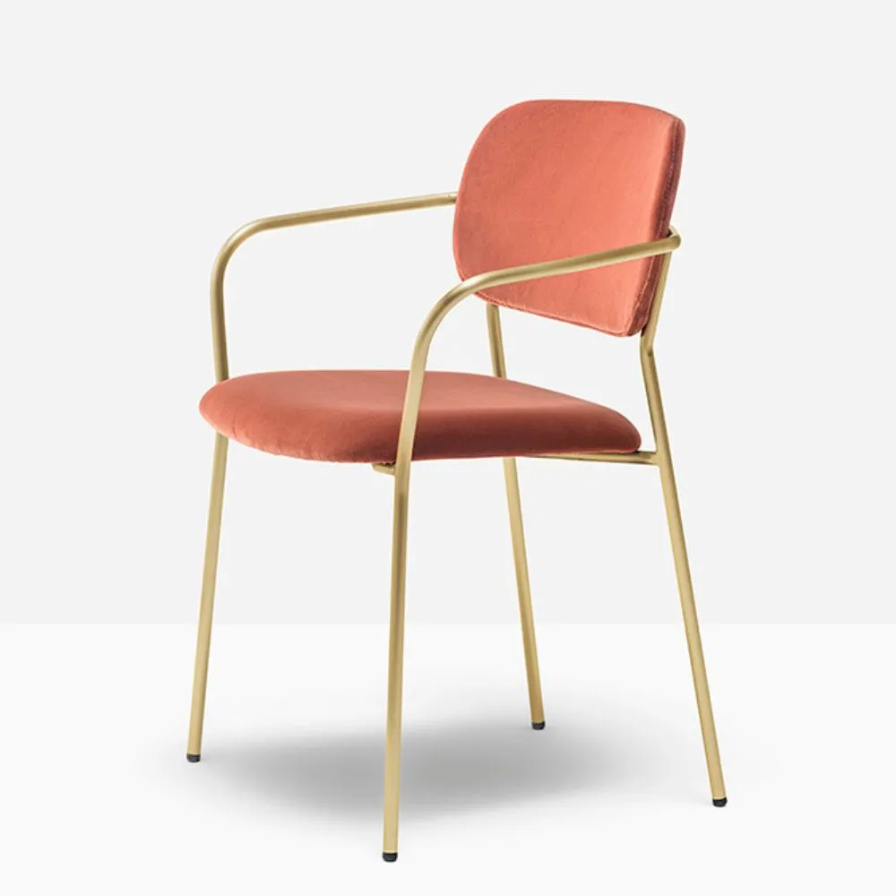 Pedrali Jazz 3704 padded chair with armrests