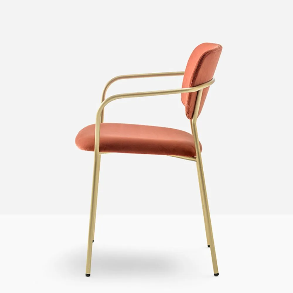 Pedrali Jazz 3704 padded chair with armrests