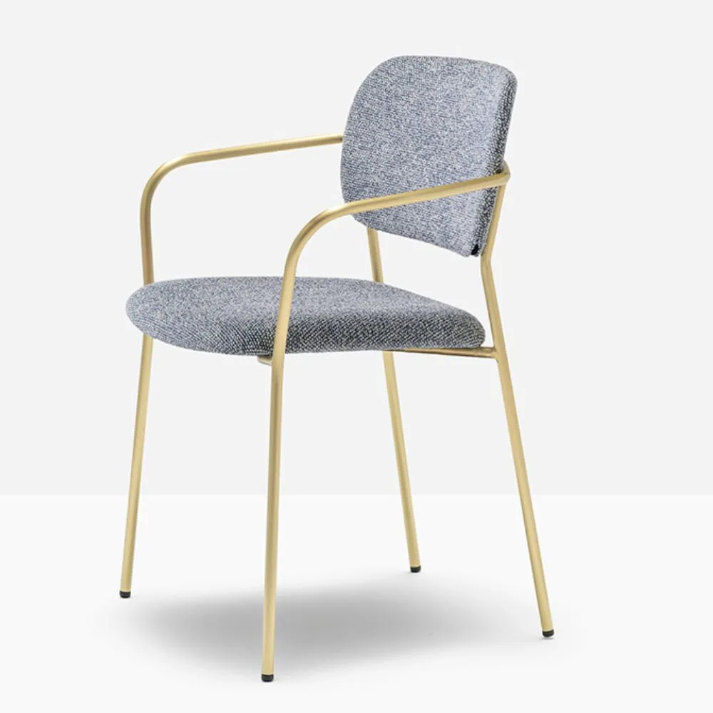 Pedrali Jazz 3704 padded chair with armrests