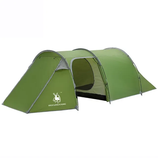 People Tent Camping One-Bedroom Tents Tent Rainproof Family And Luxurious Exclusive access Double-Layer Picnic One-Room Waterproof 4 HUILINGYANG Outdoor