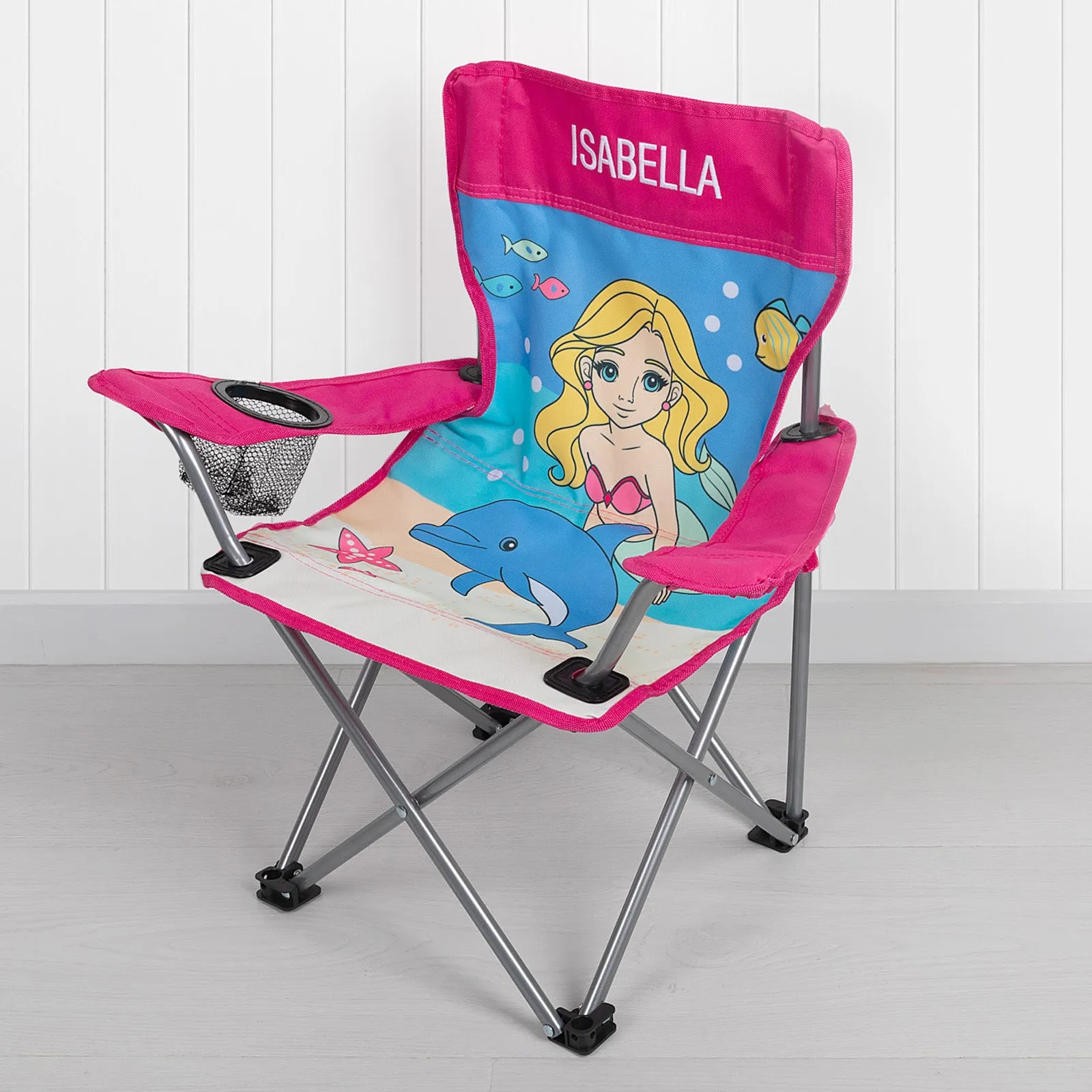Personalised Kids' Foldable Beach Chair – Mermaid