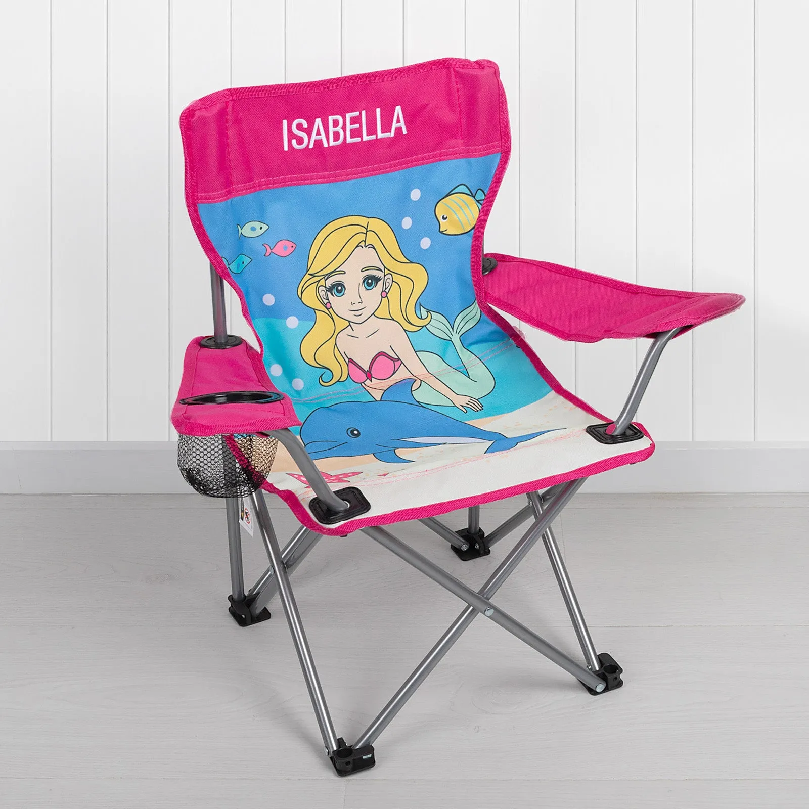 Personalised Kids' Foldable Beach Chair – Mermaid