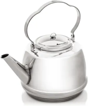 Petromax Stainless Steel Teakettle for Indoor/Outdoor Use Over an Open Campfire or in Your Kitchen
