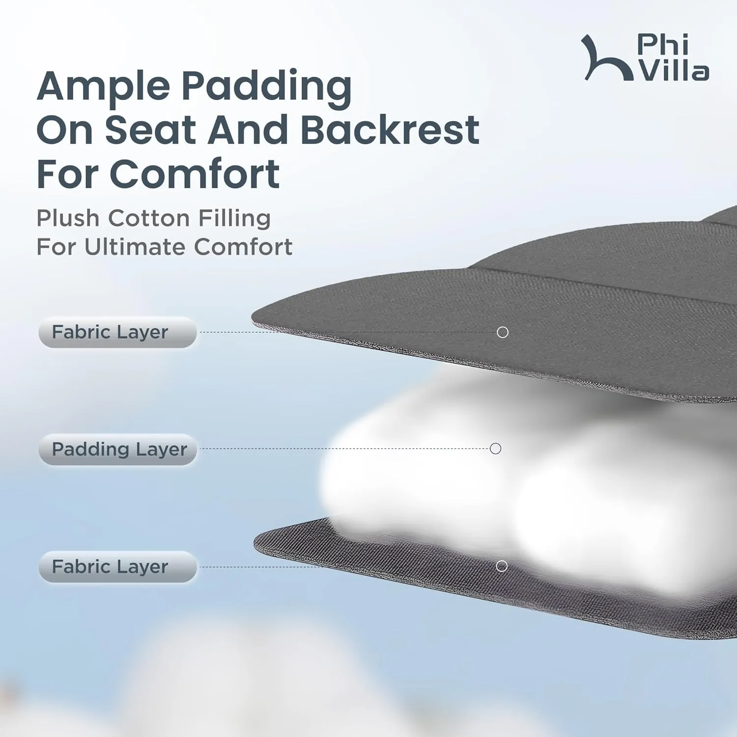 PHI VILLA XXL Oversized Padded Zero Gravity Chair, Foldable Patio Recliner, 30" Wide Seat Anti Gravity Lounger with Cup Holder, Set of 2, Support 400 LBS (Blue Accent)