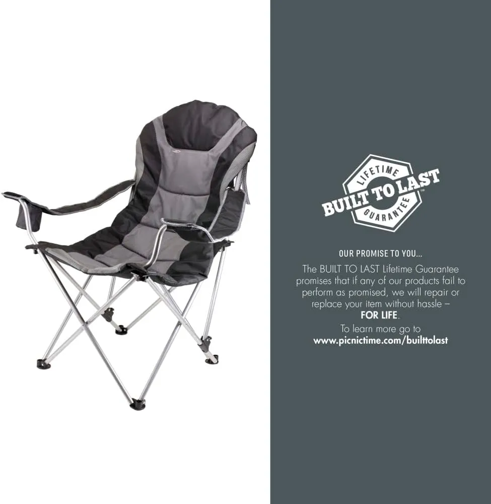 PICNIC TIME NCAA Razorbacks Reclining Camp Chair - Beach Chair for Adults - Sports Chair with Carry Bag