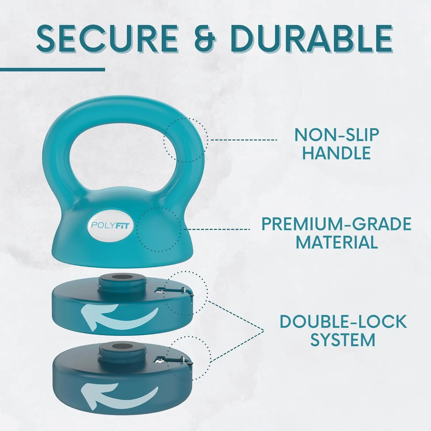 Polyfit Adjustable Kettlebell | 5 lb - 12 lb | Kettlebells Weights Set for Home Gym | Kettle Bell Sets for Women at Home