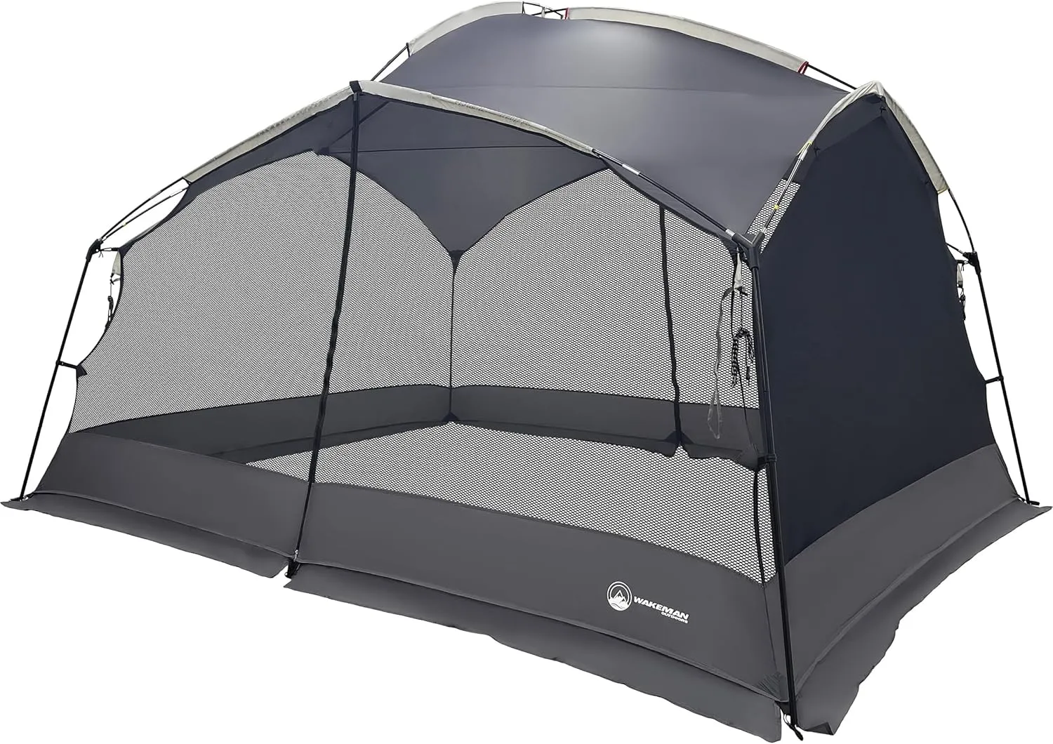 Pop Up Canopy Screen Tent - 12x10 Sun Shade Gazebo Shelter with Mosquito Net for Camping or Parties by Wakeman Outdoors (Gray)