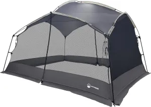 Pop Up Canopy Screen Tent - 12x10 Sun Shade Gazebo Shelter with Mosquito Net for Camping or Parties by Wakeman Outdoors (Gray)
