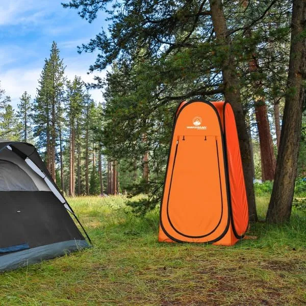 Pop Up Pod - Privacy Shower Tent, Dressing Room, or Portable Toilet Stall with Carry Bag for Camping, Beach, or Tailgate by Wakeman Outdoors