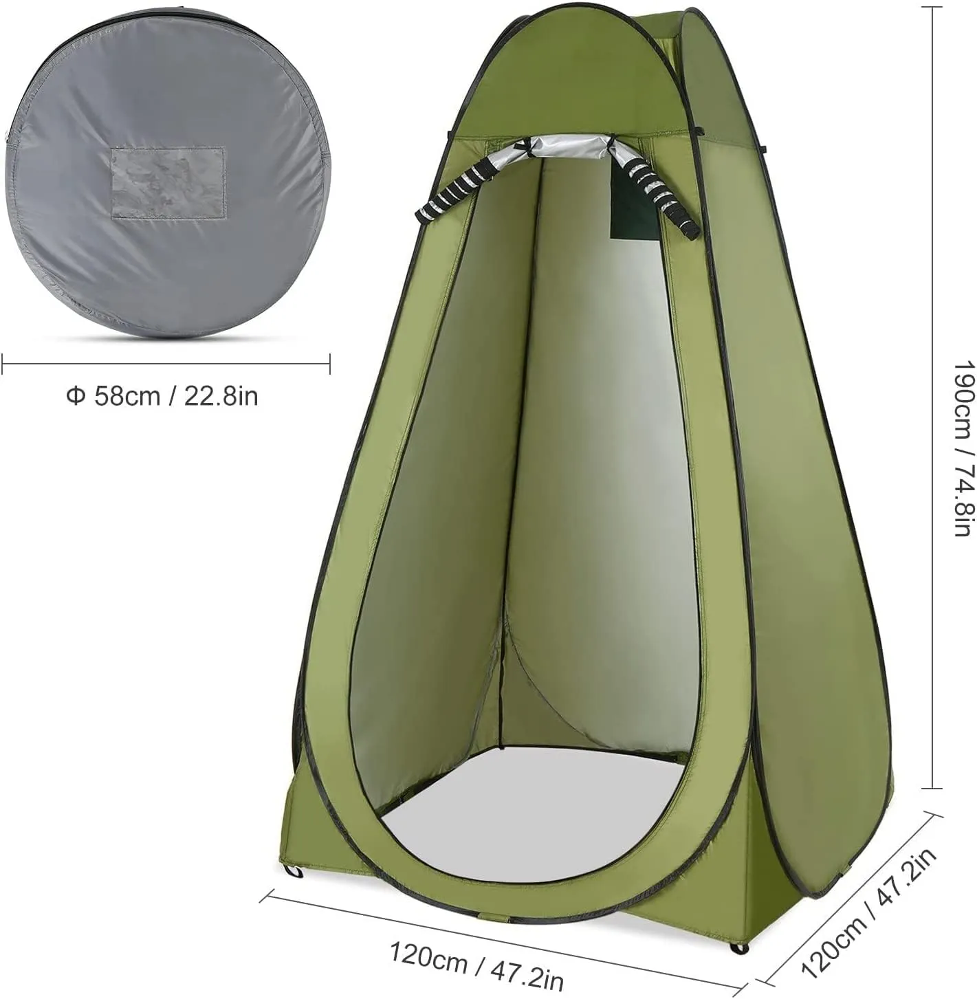 Pop Up Privacy Tent Shelter Portable Shower Toilet Tent Outdoor Changing Room Tent for Camping and Beach