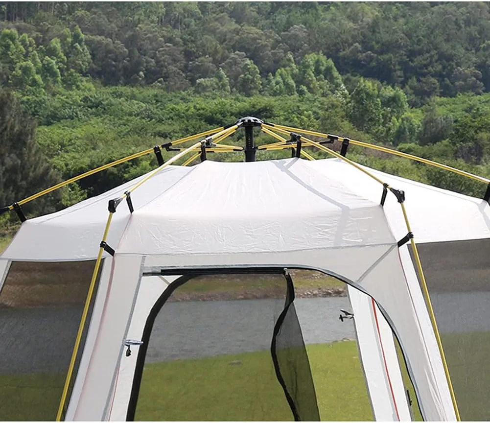 Pop Up Tent 3-8 Person Beach Tent Sun Shelter Outdoor Camping Family Tent Instant Tent Easy Set Up for Camping Backpacking Hiking Mountaineering (Green 5)