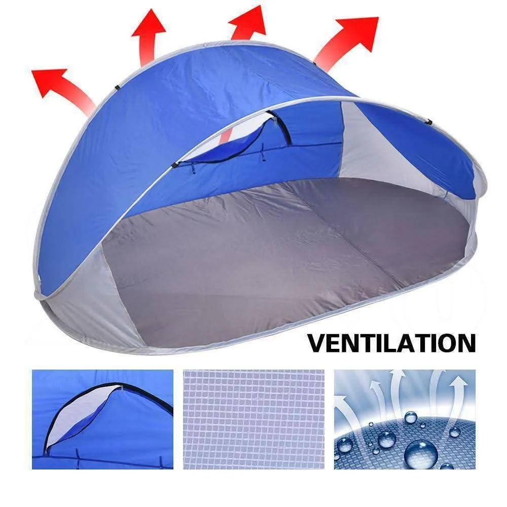 Pop Up Tent Camping Beach Tents 4 Person Portable Hiking Shade Shelter