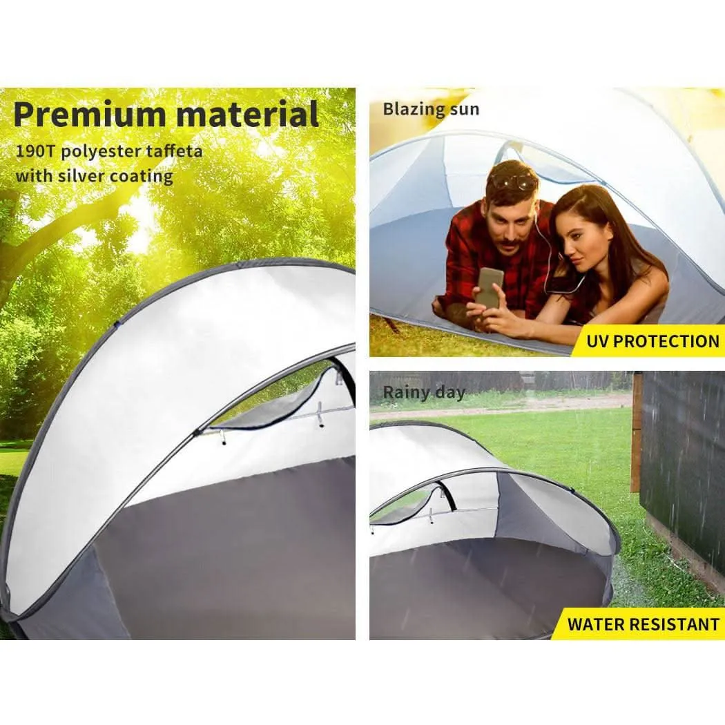 Pop Up Tent Camping Beach Tents 4 Person Portable Hiking Shade Shelter
