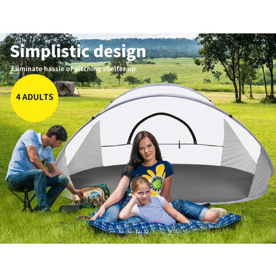 Pop Up Tent Camping Beach Tents 4 Person Portable Hiking Shade Shelter
