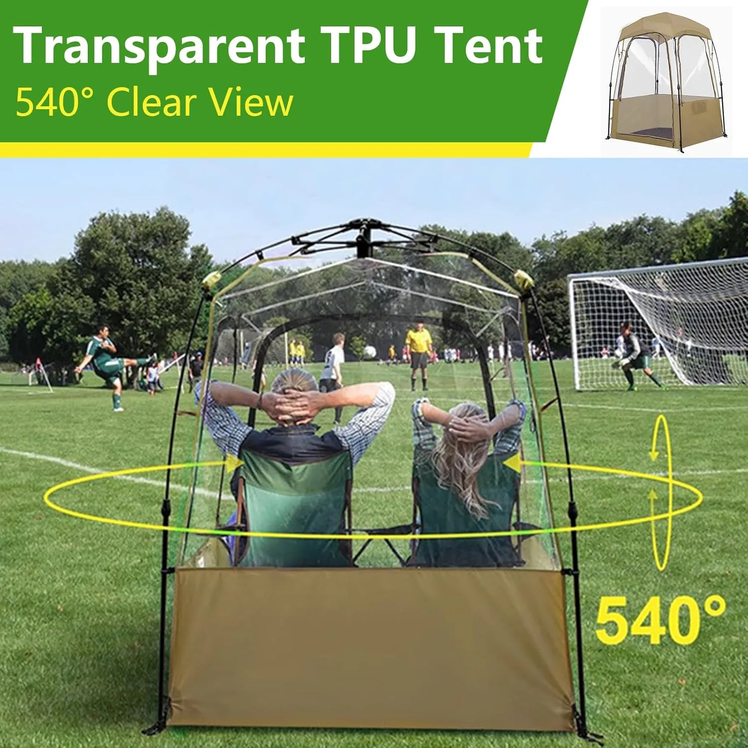 Pop Up Tent, Clear Outdoor Tents Sports Fishing, Rainproof and Windproof Beach Camping, Lightweight and Sturdy, Easy Set Up, UPF 50  Portable Folding 39" x 64"