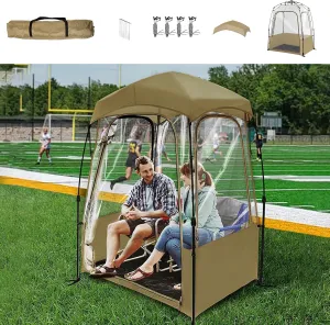 Pop Up Tent, Clear Outdoor Tents Sports Fishing, Rainproof and Windproof Beach Camping, Lightweight and Sturdy, Easy Set Up, UPF 50  Portable Folding 39" x 64"