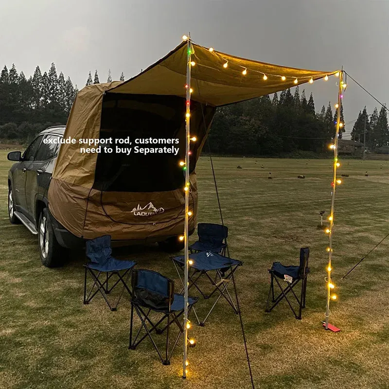 Portable Awning Car Tent Rooftop Camping Canopy Sunshade Outdoor Rainproof Hatchback Tent Car Tailgate