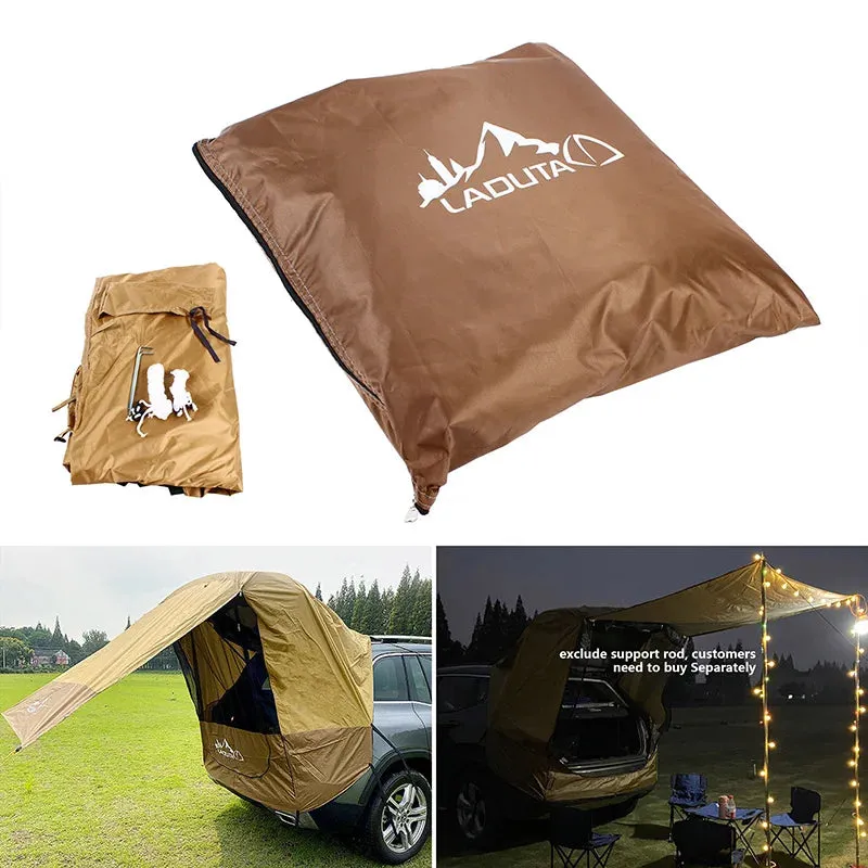 Portable Awning Car Tent Rooftop Camping Canopy Sunshade Outdoor Rainproof Hatchback Tent Car Tailgate