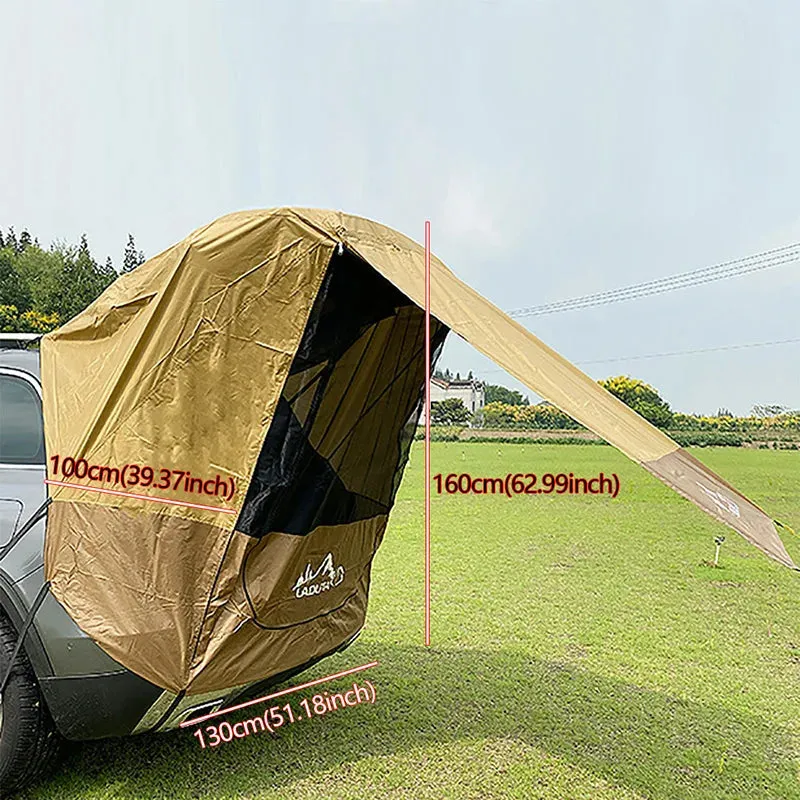 Portable Awning Car Tent Rooftop Camping Canopy Sunshade Outdoor Rainproof Hatchback Tent Car Tailgate