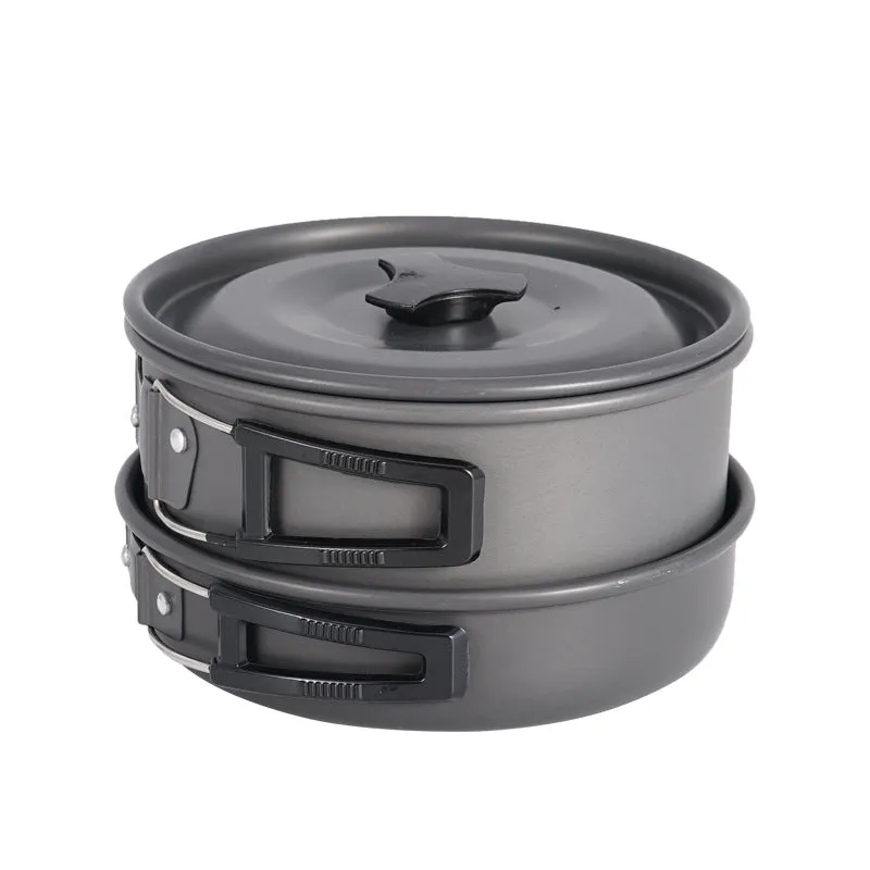Portable Camping Cookware Set With Kettle