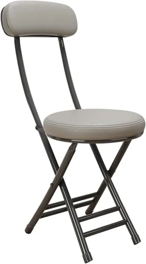 Portable Folding Stool 18Inch Counter Height Bar Stool Cushioned Padded Folding Stool for Fishing Hiking Gardening Travel