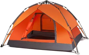 Portable Tent,Outdoor Tent,Double Layer Automatic Instant Setup Camping Tent 3-4 Person Family Tent Waterproof Foldable Tent for Hiking Travel