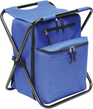 Preferred Nation Seated Cooler Backpack, 3 in 1 Portable Camping Backpack with Cooler and Folding Chair Stool, Leak Proof | Great for Fishing, Camping, Outdoor Events, Picnics or Beach