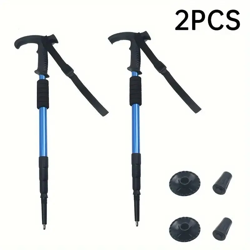 Premium Folding Trekking Pole for Hiking & Walking – Portable Carbon Steel Stick, Adjustable Length, Lightweight & Easy to Carry, Foam Grip Handle, Carbon Tungsten Tip, 1 PCS
