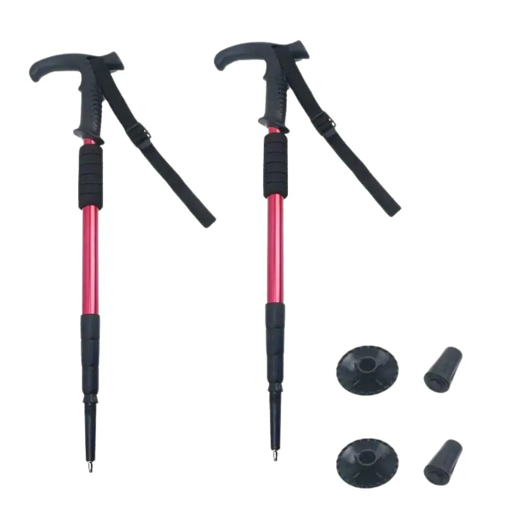 Premium Folding Trekking Pole for Hiking & Walking – Portable Carbon Steel Stick, Adjustable Length, Lightweight & Easy to Carry, Foam Grip Handle, Carbon Tungsten Tip, 1 PCS