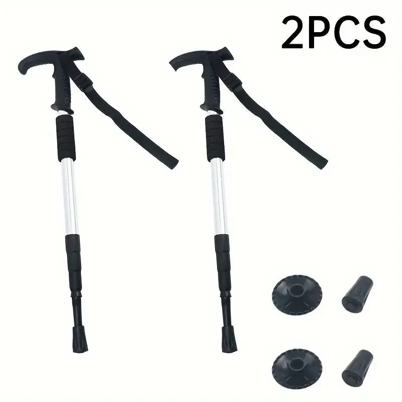 Premium Folding Trekking Pole for Hiking & Walking – Portable Carbon Steel Stick, Adjustable Length, Lightweight & Easy to Carry, Foam Grip Handle, Carbon Tungsten Tip, 1 PCS