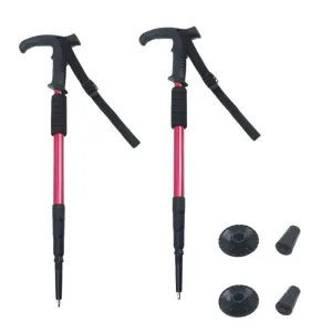 Premium Folding Trekking Pole for Hiking & Walking – Portable Carbon Steel Stick, Adjustable Length, Lightweight & Easy to Carry, Foam Grip Handle, Carbon Tungsten Tip, 1 PCS