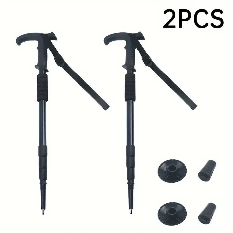 Premium Folding Trekking Pole for Hiking & Walking – Portable Carbon Steel Stick, Adjustable Length, Lightweight & Easy to Carry, Foam Grip Handle, Carbon Tungsten Tip, 1 PCS