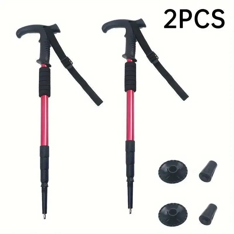 Premium Folding Trekking Pole for Hiking & Walking – Portable Carbon Steel Stick, Adjustable Length, Lightweight & Easy to Carry, Foam Grip Handle, Carbon Tungsten Tip, 1 PCS