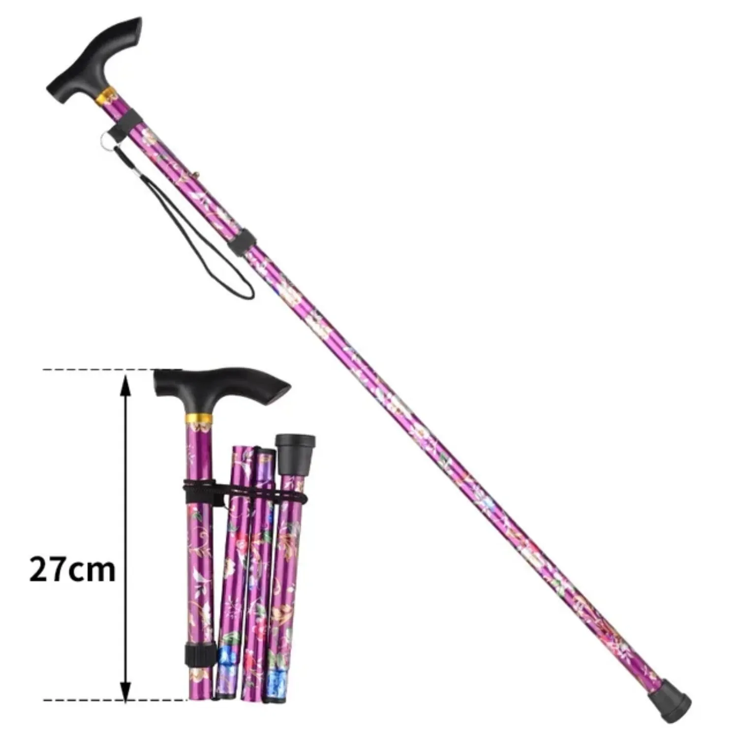 Premium Ultralight Trekking Poles – Adjustable Folding Hiking Walking Sticks, Telescopic Aluminum Poles with EVA Non-Slip Grip and Tungsten Carbide Tips, 2-Piece Set for Camping and Outdoor Adventures