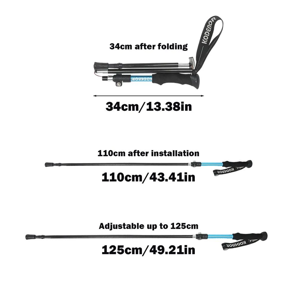 Premium Ultralight Trekking Poles – Adjustable Folding Hiking Walking Sticks, Telescopic Aluminum Poles with EVA Non-Slip Grip and Tungsten Carbide Tips, 2-Piece Set for Camping and Outdoor Adventures