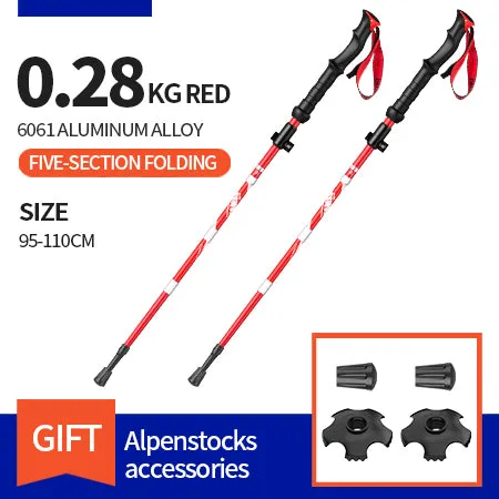 Premium Ultralight Trekking Poles – Adjustable Folding Hiking Walking Sticks, Telescopic Aluminum Poles with EVA Non-Slip Grip and Tungsten Carbide Tips, 2-Piece Set for Camping and Outdoor Adventures